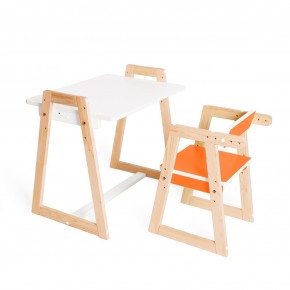 Детская растущая парта и стул Я САМ "Краски" (Оранжевый) в Талице - talica.mebel-74.com | фото