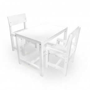 Детский растущий комплект стол и два стула  Я САМ "Лофт" (Белый, Белый) в Талице - talica.mebel-74.com | фото