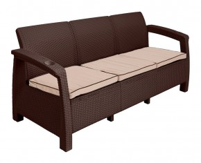 Диван Yalta Premium Sofa 3 Set (Ялта) шоколадный (+подушки под спину) в Талице - talica.mebel-74.com | фото