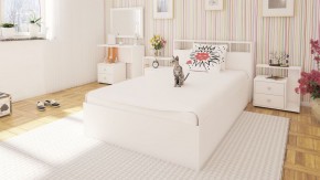 Камелия Кровать 1200, цвет белый, ШхГхВ 123,5х217х78,2 см., сп.м. 1200х2000 мм., без матраса, основание есть в Талице - talica.mebel-74.com | фото