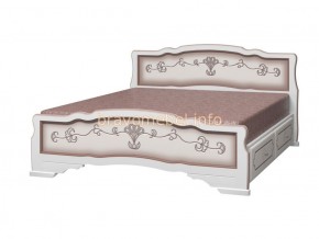 КАРИНА-6 Кровать из массива 1800 (Дуб молочный) с 2-мя ящиками в Талице - talica.mebel-74.com | фото