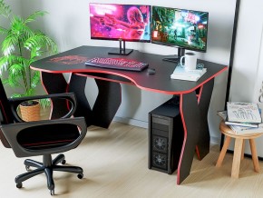 Компьютерный стол КЛ №9.0 (Черный/Красный) в Талице - talica.mebel-74.com | фото