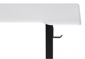 Компьютерный стол Маркос с механизмом подъема 140х80х75 белая шагрень / черный в Талице - talica.mebel-74.com | фото