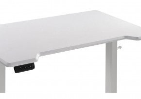 Компьютерный стол Маркос с механизмом подъема 140х80х75 белый / шагрень белая в Талице - talica.mebel-74.com | фото