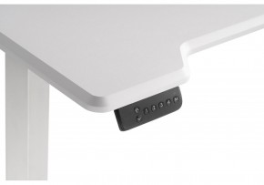 Компьютерный стол Маркос с механизмом подъема 140х80х75 белый / шагрень белая в Талице - talica.mebel-74.com | фото