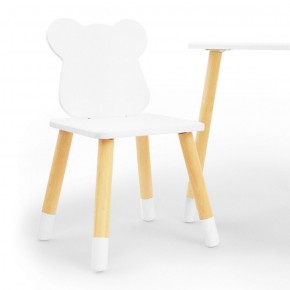 Комплект детской мебели стол и два стула Мишутка (Белый/Белый/Береза) в Талице - talica.mebel-74.com | фото