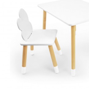 Комплект детской мебели стол и два стула Облачко (Белый/Белый/Береза) в Талице - talica.mebel-74.com | фото