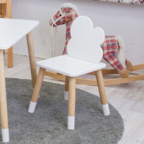 Комплект детской мебели стол и два стула Облачко (Белый/Белый/Береза) в Талице - talica.mebel-74.com | фото