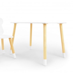 Комплект детской мебели стол и стул Корона (Белый/Белый/Береза) в Талице - talica.mebel-74.com | фото