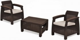 Комплект мебели Корфу Уикенд (Corfu Weekend) коричневый - серо-бежевый * в Талице - talica.mebel-74.com | фото