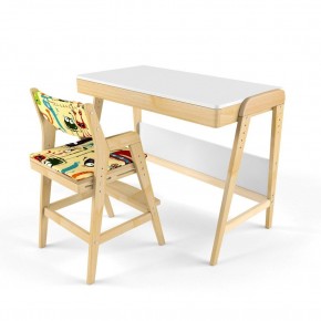 Комплект растущий стол и стул с чехлом 38 попугаев «Вуди» (Белый, Без покрытия, Монстры) в Талице - talica.mebel-74.com | фото