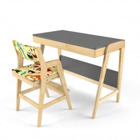 Комплект растущий стол и стул с чехлом 38 попугаев «Вуди» (Серый, Береза, Монстры) в Талице - talica.mebel-74.com | фото