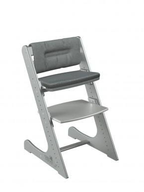 Комплект растущий стул и подушки Конёк Горбунёк Комфорт  (Серый металлик, Графит) в Талице - talica.mebel-74.com | фото