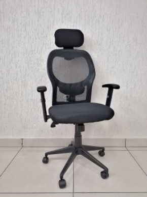 Кресло Barneo K-128 для персонала (черная ткань черная сетка) в Талице - talica.mebel-74.com | фото