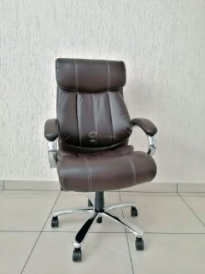 Кресло Barneo K-303 для руководителя (коричневая экокожа) в Талице - talica.mebel-74.com | фото