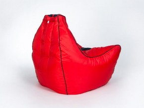 Кресло бескаркасное Авто (Красное с черной полосой) в Талице - talica.mebel-74.com | фото