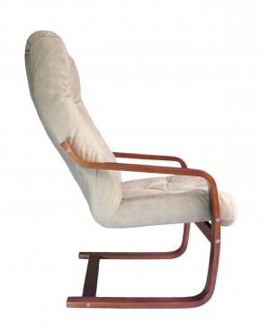 Кресло для отдыха (пружинка) Магнат 102-З-КР замша КРЕМ в Талице - talica.mebel-74.com | фото