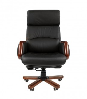 Кресло для руководителя CHAIRMAN 417 (Натуральная кожа) Черное в Талице - talica.mebel-74.com | фото