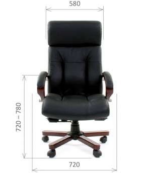Кресло для руководителя CHAIRMAN  421 (Натуральная кожа) Черное в Талице - talica.mebel-74.com | фото
