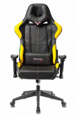 Кресло игровое Бюрократ VIKING 5 AERO YELLOW черный/желтый в Талице - talica.mebel-74.com | фото