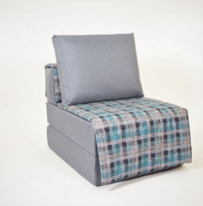Кресло-кровать бескаркасное Харви (серый-квадро азур) в Талице - talica.mebel-74.com | фото