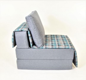 Кресло-кровать бескаркасное Харви (серый-квадро азур) в Талице - talica.mebel-74.com | фото
