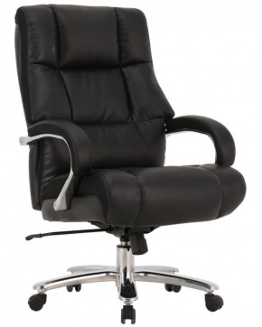 Кресло офисное BRABIX PREMIUM "Bomer HD-007" (рециклированная кожа, хром, черное) 531939 в Талице - talica.mebel-74.com | фото