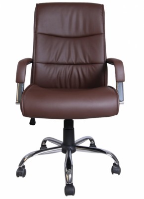 Кресло офисное BRABIX "Space EX-508" (экокожа, хром, коричневое) 531164 в Талице - talica.mebel-74.com | фото