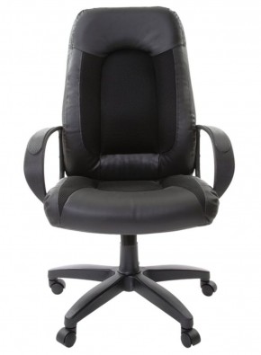 Кресло офисное BRABIX "Strike EX-525" (экокожа черная, ткань черная) 531381 в Талице - talica.mebel-74.com | фото