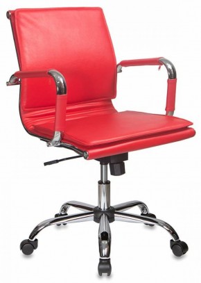 Кресло руководителя Бюрократ CH-993-LOW/RED красный в Талице - talica.mebel-74.com | фото