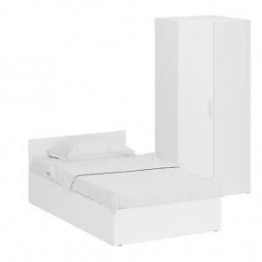 Кровать 1200 + Шкаф угловой Стандарт, цвет белый, ШхГхВ 123,5х203,5х70 + 81,2х81,2х200см., сп.м. 1200х2000 мм., без матраса, основание есть в Талице - talica.mebel-74.com | фото