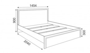 Кровать 1.4 М16 Стандарт с настилом Беатрис (Орех гепланкт) в Талице - talica.mebel-74.com | фото