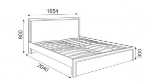 Кровать 1.6 М07 Стандарт с основанием Беатрис (Орех гепланкт) в Талице - talica.mebel-74.com | фото