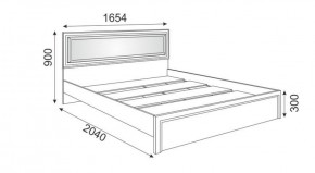 Кровать 1.6 М09 с мягкой спинкой и настилом Беатрис (Орех гепланкт) в Талице - talica.mebel-74.com | фото