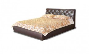 Кровать 1600 Флоренция в к/з "Классик 307 коричневый" (серия Норма) + основание + опоры в Талице - talica.mebel-74.com | фото
