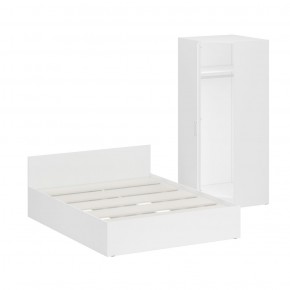 Кровать 1600 + Шкаф угловой Стандарт, цвет белый, ШхГхВ 163,5х203,5х70 + 81,2х81,2х200см., сп.м. 1600х2000 мм., без матраса, основание есть в Талице - talica.mebel-74.com | фото