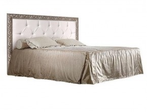 Кровать 2-х спальная (1,4 м) Тиффани штрих-лак/серебро с мягким изголовьем (ТФКР140-2) в Талице - talica.mebel-74.com | фото