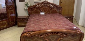 Кровать 2-х спальная 1400*2000 Роза, без основания (01.114) орех в Талице - talica.mebel-74.com | фото