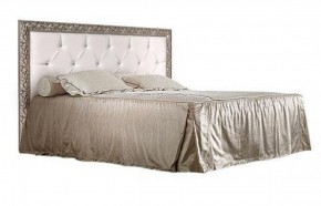 Кровать 2-х спальная(1,6 м)Тиффани Premium черная/серебро с мягким элементом со стразами с подъемным механизмом (ТФКР-2[3][7](П) в Талице - talica.mebel-74.com | фото