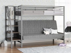 Кровать двухъярусная с диваном "Мадлен-3" (Серый/Серый) в Талице - talica.mebel-74.com | фото