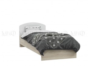 МАРТИНА Кровать 800 с настилом ЛДСП (Белый глянец/дуб сонома) в Талице - talica.mebel-74.com | фото