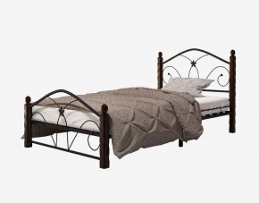 Кровать "Селена 1" Черная (900*2000) (ножки-шоколад) с коваными элементами в Талице - talica.mebel-74.com | фото