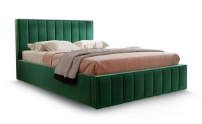 Кровать "Вена" 1400 СТАНДАРТ Вариант 1 Мора зеленый + бельевой ящик с кроватным основанием и подъемным механизмом в Талице - talica.mebel-74.com | фото