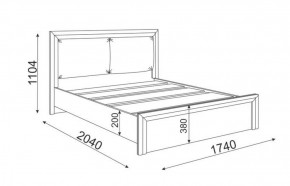 Кровать 1.6 Глэдис М31 с настилом и мягкой частью (ЯШС/Белый) в Талице - talica.mebel-74.com | фото