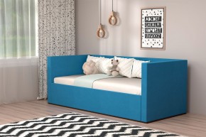 Кровать с ПМ (арт.030) (с/м 900*2000мм) (б/матр), ткань синяя в Талице - talica.mebel-74.com | фото