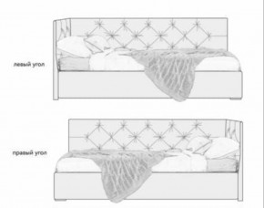 Кровать угловая Хлоя интерьерная +основание/ПМ/бельевое дно (120х200) в Талице - talica.mebel-74.com | фото