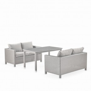 Обеденный комплект плетеной мебели с диванами T256C/S59C-W85 Latte в Талице - talica.mebel-74.com | фото