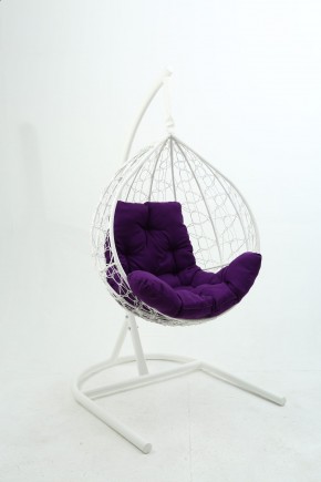Подвесное кресло Бароло (белый/фиолетовый) в Талице - talica.mebel-74.com | фото