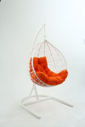 Подвесное кресло Бароло (белый/оранжевый) в Талице - talica.mebel-74.com | фото