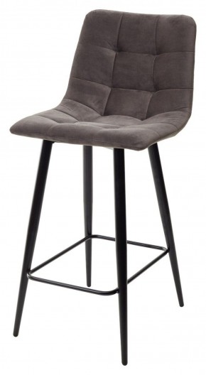 Полубарный стул CHILLI-QB графит #14, велюр / черный каркас (H=66cm) М-City в Талице - talica.mebel-74.com | фото